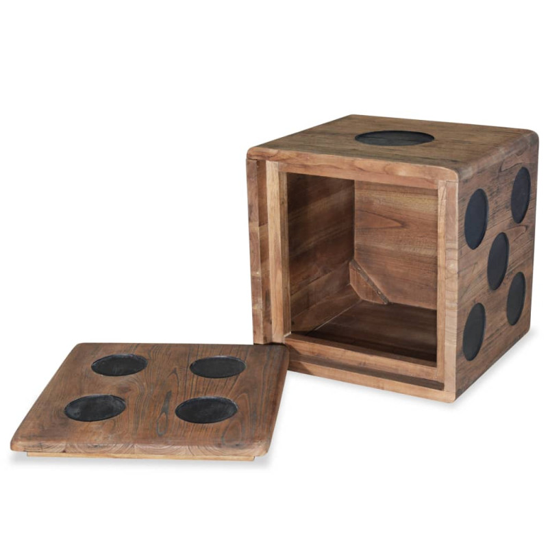 Produktbild för Förvaringsbox mindi-trä 40x40x40 cm tärningsdesign