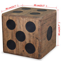 Miniatyr av produktbild för Förvaringsbox mindi-trä 40x40x40 cm tärningsdesign