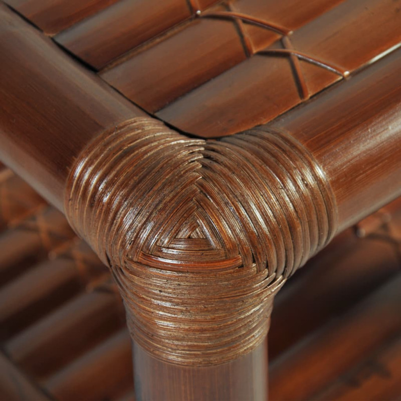 Produktbild för Sängbord 40x40x40 cm bambu mörkbrun