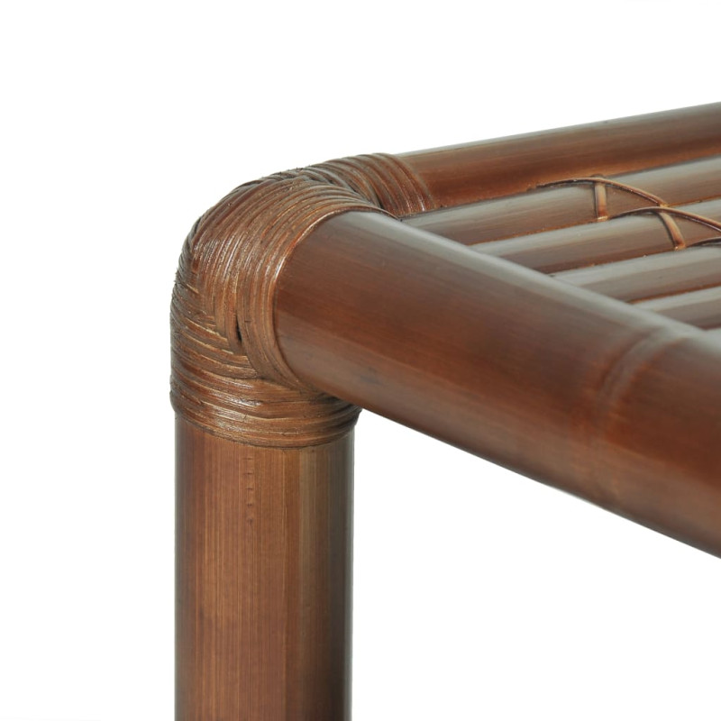 Produktbild för Sängbord 40x40x40 cm bambu mörkbrun