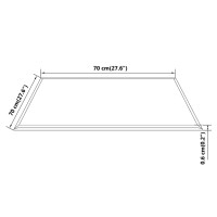 Produktbild för Bordsskiva i härdat glas 700x700 mm kvadratisk