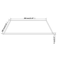 Produktbild för Bordsskiva i härdat glas 800x800 mm kvadratisk