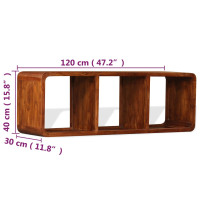 Miniatyr av produktbild för Tv-bänk i massivt trä med honungsfinish 120x30x40 cm