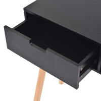 Produktbild för Konsolbord massiv furu 80x30x72 cm svart