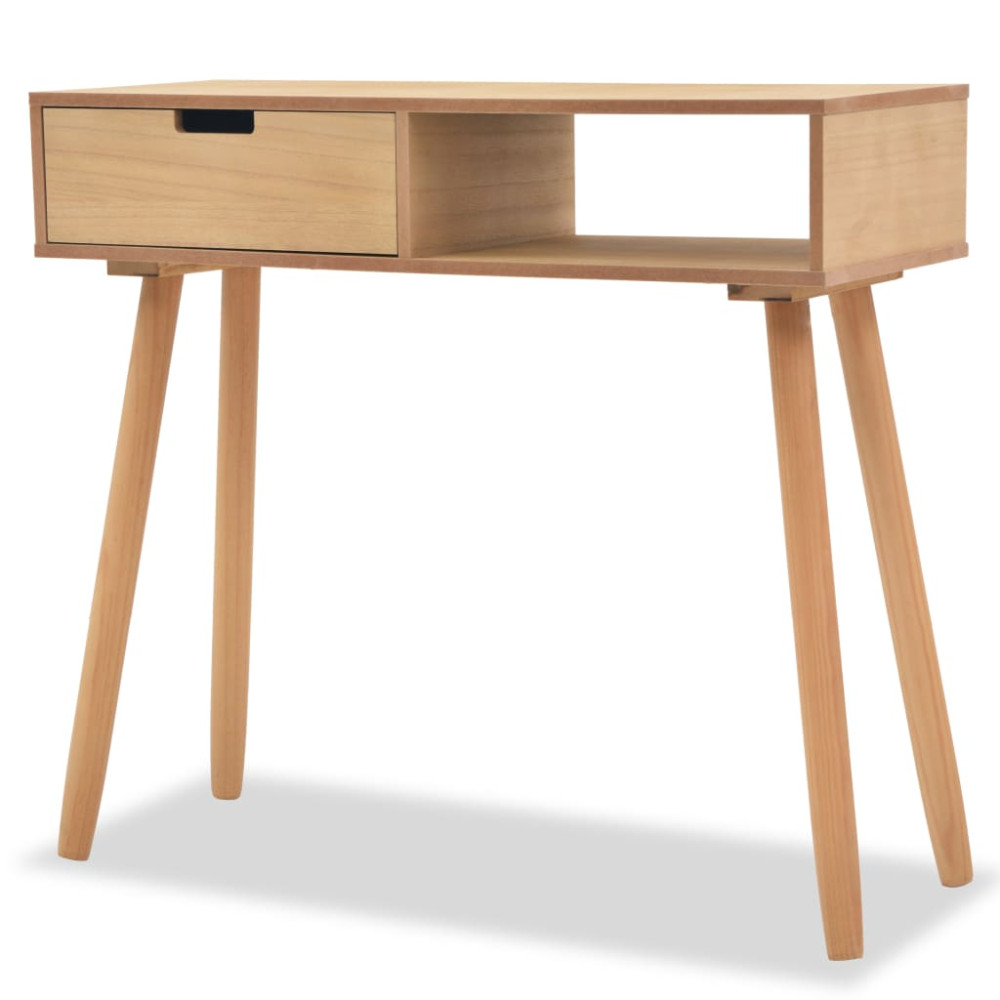 Produktbild för Konsolbord massiv furu 80x30x72 cm brun