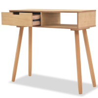 Produktbild för Konsolbord massiv furu 80x30x72 cm brun
