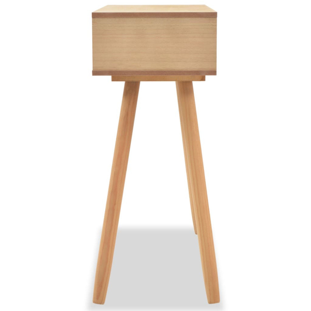 Produktbild för Konsolbord massiv furu 80x30x72 cm brun