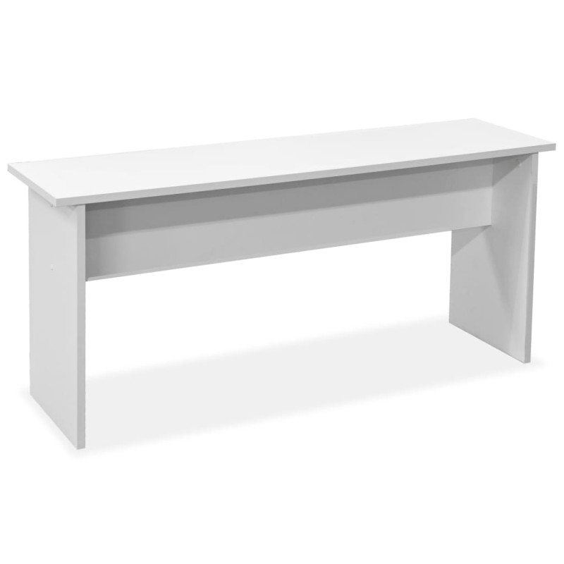 Produktbild för Matbord och bänkar 3 delar spånskiva vit
