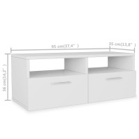 Produktbild för TV-möbel spånskiva 95x35x36 cm vit