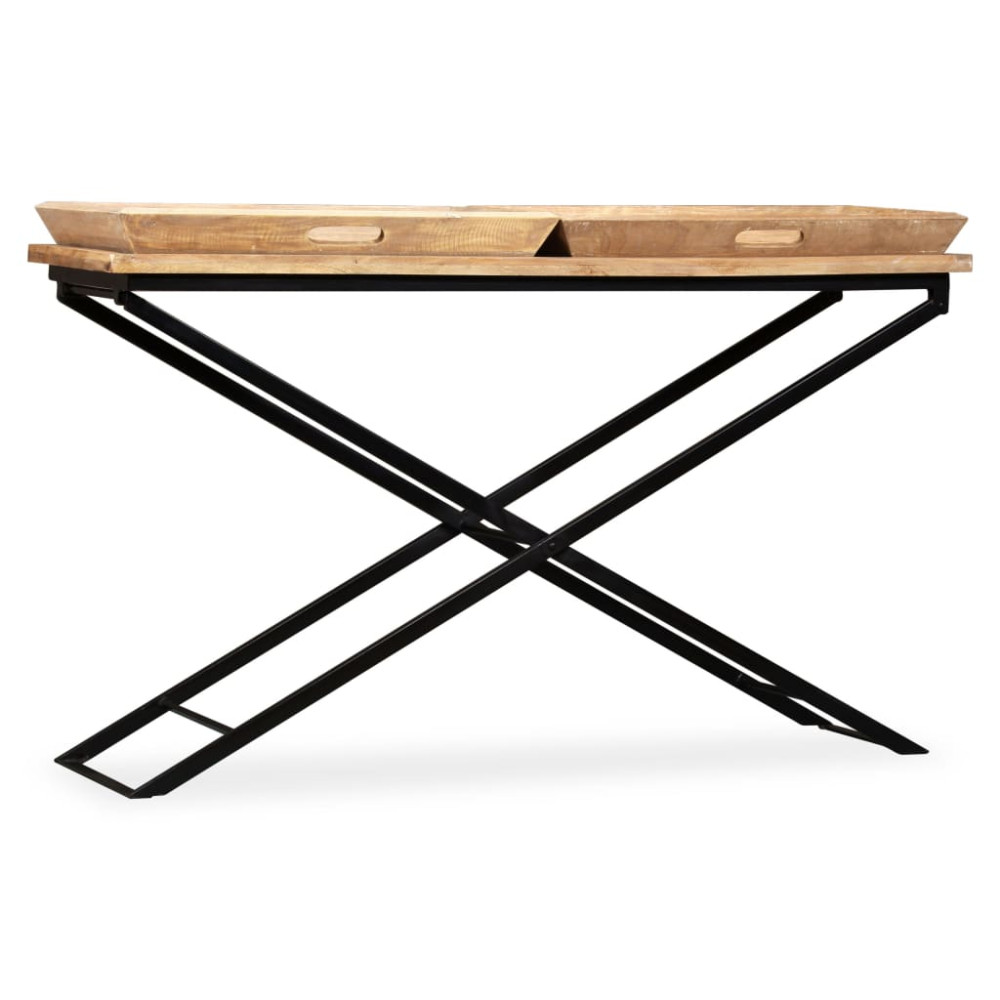 Produktbild för Konsolbord massivt mangoträ 130x40x80 cm