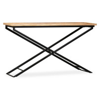 Produktbild för Konsolbord massivt mangoträ 130x40x80 cm