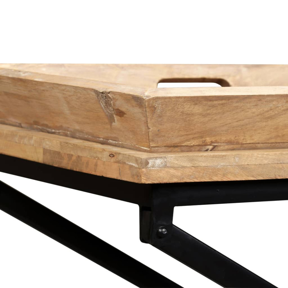 Produktbild för Konsolbord massivt mangoträ 130x40x80 cm
