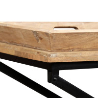Produktbild för Konsolbord massivt mangoträ 130x40x80 cm