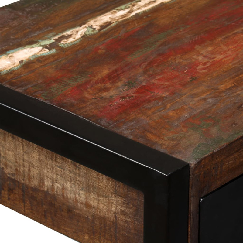 Produktbild för Skrivbord med 2 lådor massivt återvunnet trä 120x50x76 cm