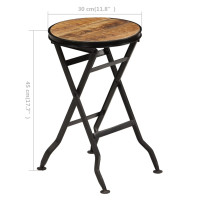 Produktbild för Skrivbord med hopfällbar pall massivt mangoträ 115x50x76 cm