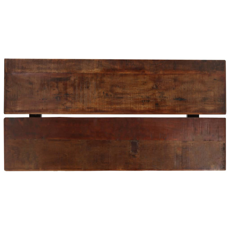 Produktbild för Barbord massivt återvunnet trä mörkbrunt 150x70x107 cm