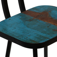 Produktbild för Barmöbler 3 delar massivt återvunnet trä flerfärgad