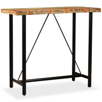 Produktbild för Barbord massivt återvunnet trä 120x60x107 cm