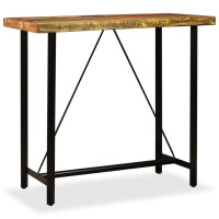 Produktbild för Barbord massivt återvunnet trä 120x60x107 cm