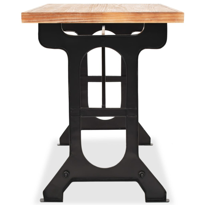 Produktbild för Matbord bordsskiva i massiv granträ 122x65x82 cm
