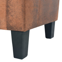 Produktbild för 2-sitssoffa konstmocka brun