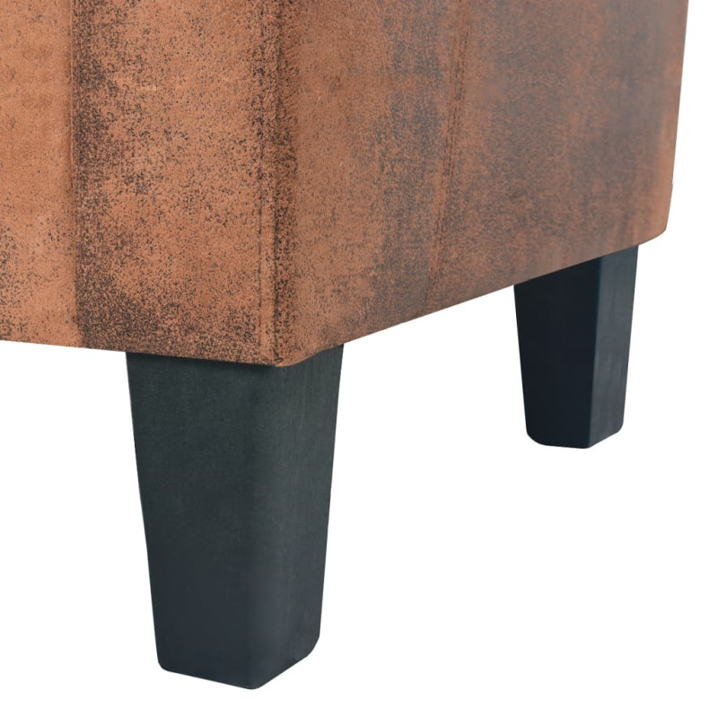 Produktbild för 3-sitssoffa konstmocka brun