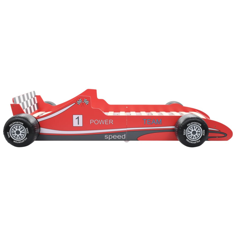 Produktbild för Barnsäng racerbil 90x200 cm röd