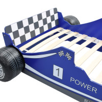 Miniatyr av produktbild för Barnsäng racerbil 90x200 cm blå