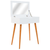 Miniatyr av produktbild för Sminkbord med spegel MDF 60x40x75 cm
