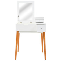 Produktbild för Sminkbord med spegel MDF 60x50x86 cm