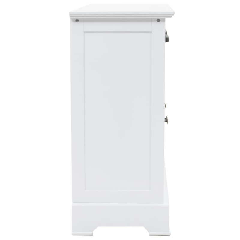 Produktbild för Skänk med 3 dörrar MDF och furu 105x35x77,5 cm