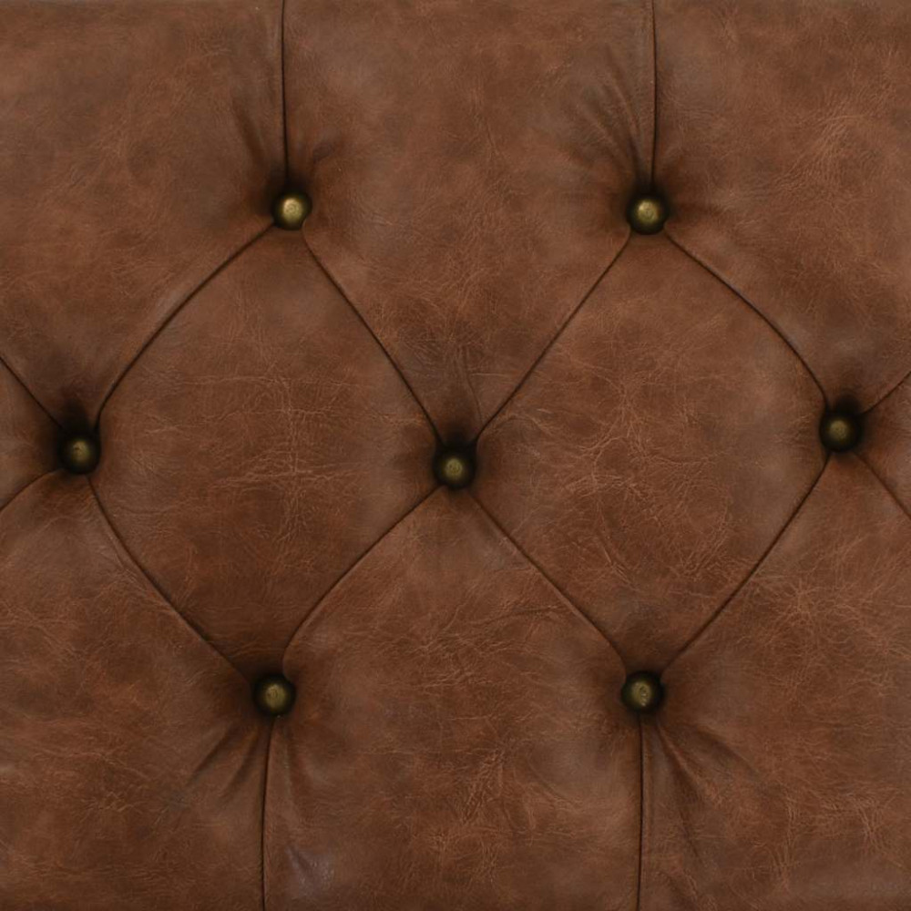 Produktbild för Förvaringsbänk massivt trä och konstläder 80,5x41x50 cm