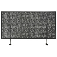 Produktbild för Hopfällbart soffbord vintage stil metall 100x50x45 cm svart