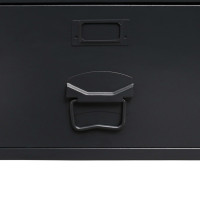 Miniatyr av produktbild för Garderob industriell stil metall 90x40x180 cm svart