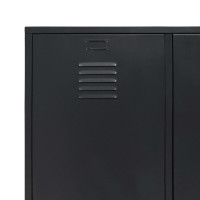 Miniatyr av produktbild för Garderob industriell stil metall 90x40x180 cm svart