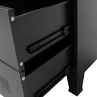 Miniatyr av produktbild för Byrå industriell stil metall 78x40x93 cm svart