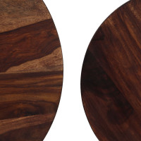 Produktbild för Soffbord 2 delar massivt sheshamträ 60x35 cm