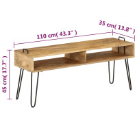 Produktbild för TV-bänk massivt mangoträ 110x35x45 cm