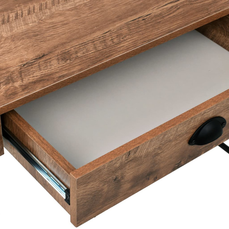 Produktbild för Skrivbord med låda 110x55x75 cm ekfärg