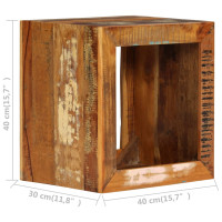 Produktbild för Pall 40x30x40 cm massivt återvunnet trä