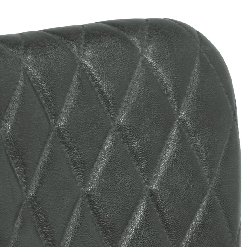 Produktbild för Matstolar 2 st grå äkta läder
