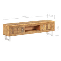 Miniatyr av produktbild för TV-bänk massivt återvunnet trä 140x30x40 cm
