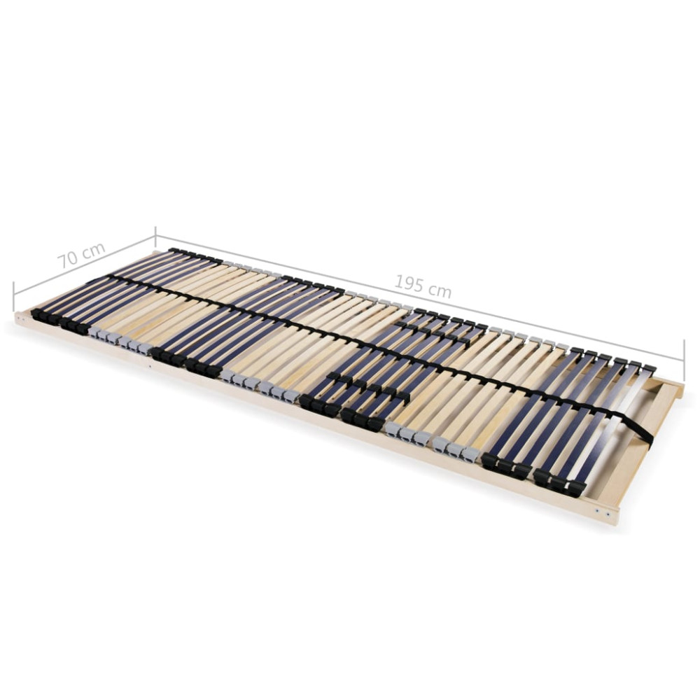 Produktbild för Ribbotten utan madrass med 42 ribbor 7 zoner 70x200 cm