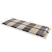 Produktbild för Ribbotten utan madrass med 42 ribbor 7 zoner 90x200 cm