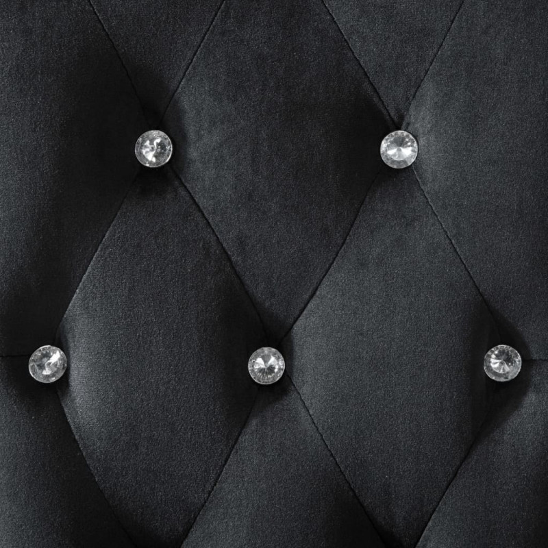 Produktbild för Matstolar 4 st svart sammet