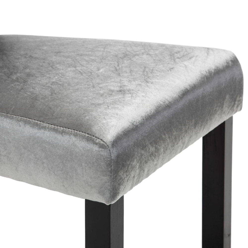 Produktbild för Matstolar 2 st silver sammet