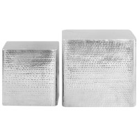 Produktbild för Soffbord 2 st aluminium silver