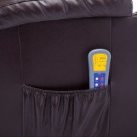 Miniatyr av produktbild för Gungande massagefåtölj justerbar brun konstläder