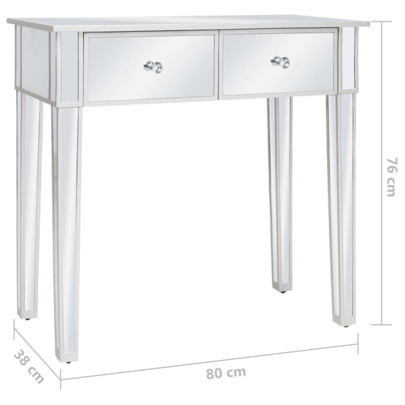 Produktbild för Sminkbord med pall spegellådor MDF och glas