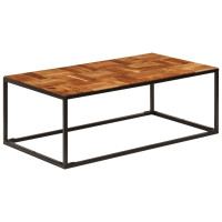 Produktbild för Soffbord 110x60x40 cm massivt akaciaträ och stål
